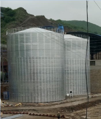 安居粮食钢板仓的安装全过程不用热焊接